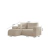 Sofá Living 120cm Chaise 90cm Lado Esquerdo Meu Sofá Online A294 Linho Creme - 2