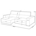Ver imagem 5 de Sofá Retrátil Reclinável para Sala 4 Lugares 290cm Bari L06 Couro Preto - Lyam Decor