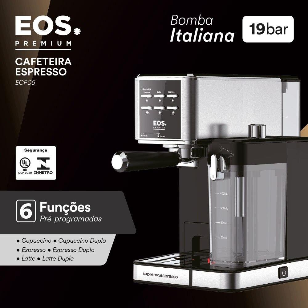 Cafeteira Espresso EOS Latte Italiana Inox ECF05ECL 110V - 6