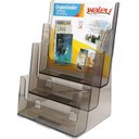Ver imagem 1 de ORGANIZADOR DE DOCUMENTOS MULTIUSO PARA ESCRITORIO SUPORTE TRIPLO VERTICAL DE MESA E PAREDE FUME