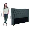 Ver imagem 5 de Cabeceira Estofada para Cama Box Casal Queen Miami de 1,60m Suede Dobuê