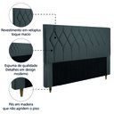 Ver imagem 4 de Cabeceira Estofada para Cama Box Casal Queen Miami de 1,60m Suede Dobuê