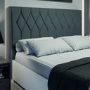 Ver imagem 2 de Cabeceira Estofada para Cama Box Casal Queen Miami de 1,60m Suede Dobuê