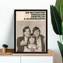 Ver imagem 1 de Quadro Decorativo Mutantes 24x18cm - com Vidro:moldura Branca