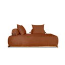 Ver imagem 7 de Sofá Modulado com Almofadas Soltas Pés Madeira Maciça 440cm Homer Bouclê Terracota G63 - Gran Belo