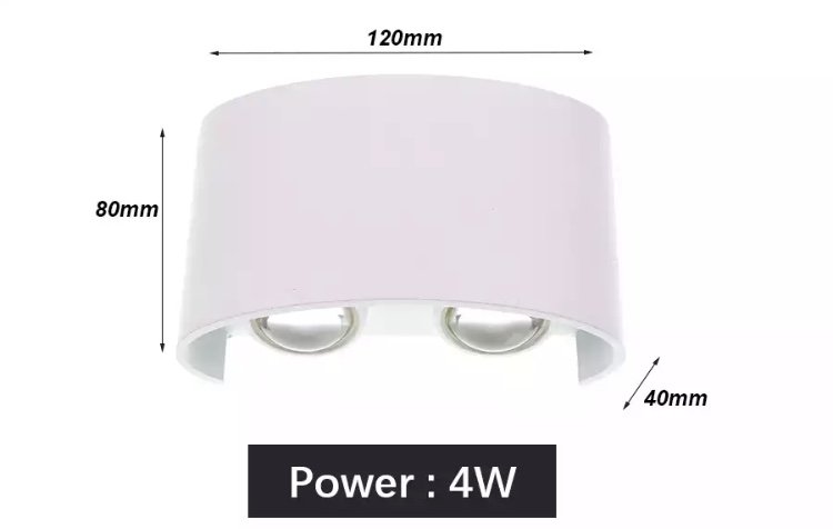 Arandela Led 4w Lente 4 Fachos Branca 3000k Quente Externa Bivolt - 5