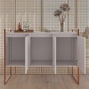 Ver imagem 5 de Buffet 3 Portas Rouxe Branco Cobre