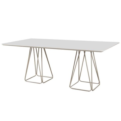 Kit Sala de Jantar Mesa Milão e 6 Cadeiras Aurora:180x90