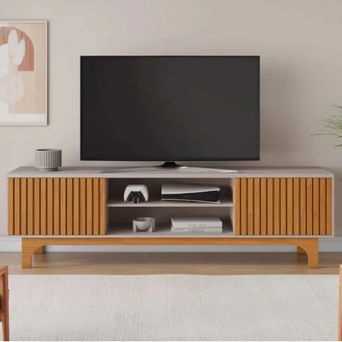 Rack para Tv até 70" Trunfo Jcm Movelaria - Cinamomo/off