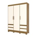 Ver imagem 2 de Guarda Roupa Casal 03 Portas 04 Gavetas B55 Briz Nature Com Off White