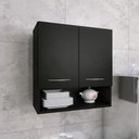 Ver imagem 1 de Gabinete Preto 2 Portas Para Quarto Otimizador De Espaço