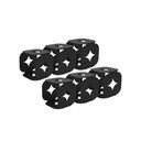 Ver imagem 1 de CONJUNTO DE ARGOLAS PARA GUARDANAPO PRETO EM ACO INOX 6 PECA