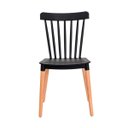 Ver imagem 4 de Kit 2 Cadeiras Paris Preto Polipropileno Sala de Estar Jantar Mesa de Jantar Área de Lazer Recepção