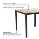 Ver imagem 6 de Mesa de Jantar Retangular Tampo Madeira Maciça 120CMX85CM Smart Marrom/Preto