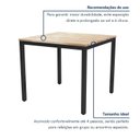 Ver imagem 7 de Mesa de Jantar Retangular Tampo Madeira Maciça 120CMX85CM Smart Marrom/Preto