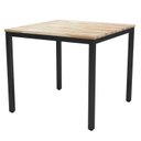 Ver imagem 2 de Mesa de Jantar Retangular Tampo Madeira Maciça 120CMX85CM Smart Marrom/Preto