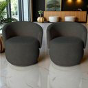 Ver imagem 7 de Kit 2 Poltronas Decorativa Beatriz Orgânica Couro Marrom