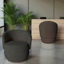 Ver mais imagens de Kit 2 Poltronas Decorativa Beatriz Orgânica Couro Marrom