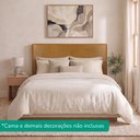 Ver imagem 7 de Cabeceira Painel Suspenso Casal 140 cm Luna Retangular Corino Whiskey Artte
