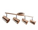 Ver imagem 1 de Luminária Arco de Sobrepor New Short 4 luzes E27 COBRE LLUM Bronzearte Spot