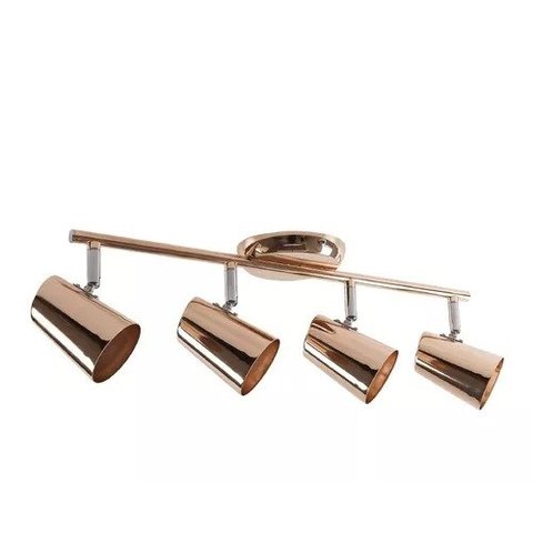 Luminária Arco de Sobrepor New Short 4 luzes E27 COBRE LLUM Bronzearte Spot