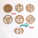 Ver imagem 2 de 4 Kits com 7 Mandalas 7 Chakras Mdf 5cm sem Pintura Energia