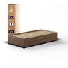 Cama Box Solteiro Desmontável com Colchão Molas Qatar 88x188x53cm Branco / Preto / Cedro Cbp - 6