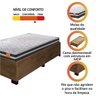 Cama Box Solteiro Desmontável com Colchão Molas Qatar 88x188x53cm Branco / Preto / Cedro Cbp - 5