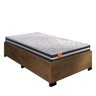 Cama Box Solteiro Desmontável com Colchão Molas Qatar 88x188x53cm Branco / Preto / Cedro Cbp - 1