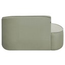 Ver imagem 4 de Kit Divã Recamier Orgânico Marrocos 150cm Lado Esquerdo e 2 Poltronas Amore Bouclé Verde Oliva