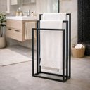 Ver imagem 1 de Suporte Porta Toalha Triplo de Chão para Banheiro Lavabo - Édecasamóveis