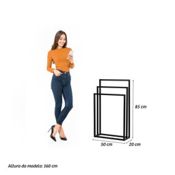 Suporte Porta Toalha Triplo de Chão para Banheiro Lavabo - ÉdeCasaMóveis                                                                        - 4