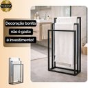 Ver imagem 5 de Suporte Porta Toalha Triplo de Chão para Banheiro Lavabo - Édecasamóveis