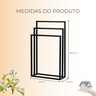 Suporte Porta Toalha Triplo de Chão para Banheiro Lavabo - Édecasamóveis - 2