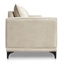 Ver imagem 4 de Sofá Living 2 Lugares 1,80m Horus Bouclê Dourado Pés de Aço - Pallazio
