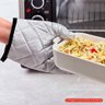 Luva Térmica Cozinha de Forno Algodão Metelassê Prata 33cm - Casambiente LUVA002 - 5