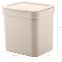 Ver imagem 5 de Kit Pia Cozinha Escorredor Pratos Lixeira 2,5l Porta Detergente Bege