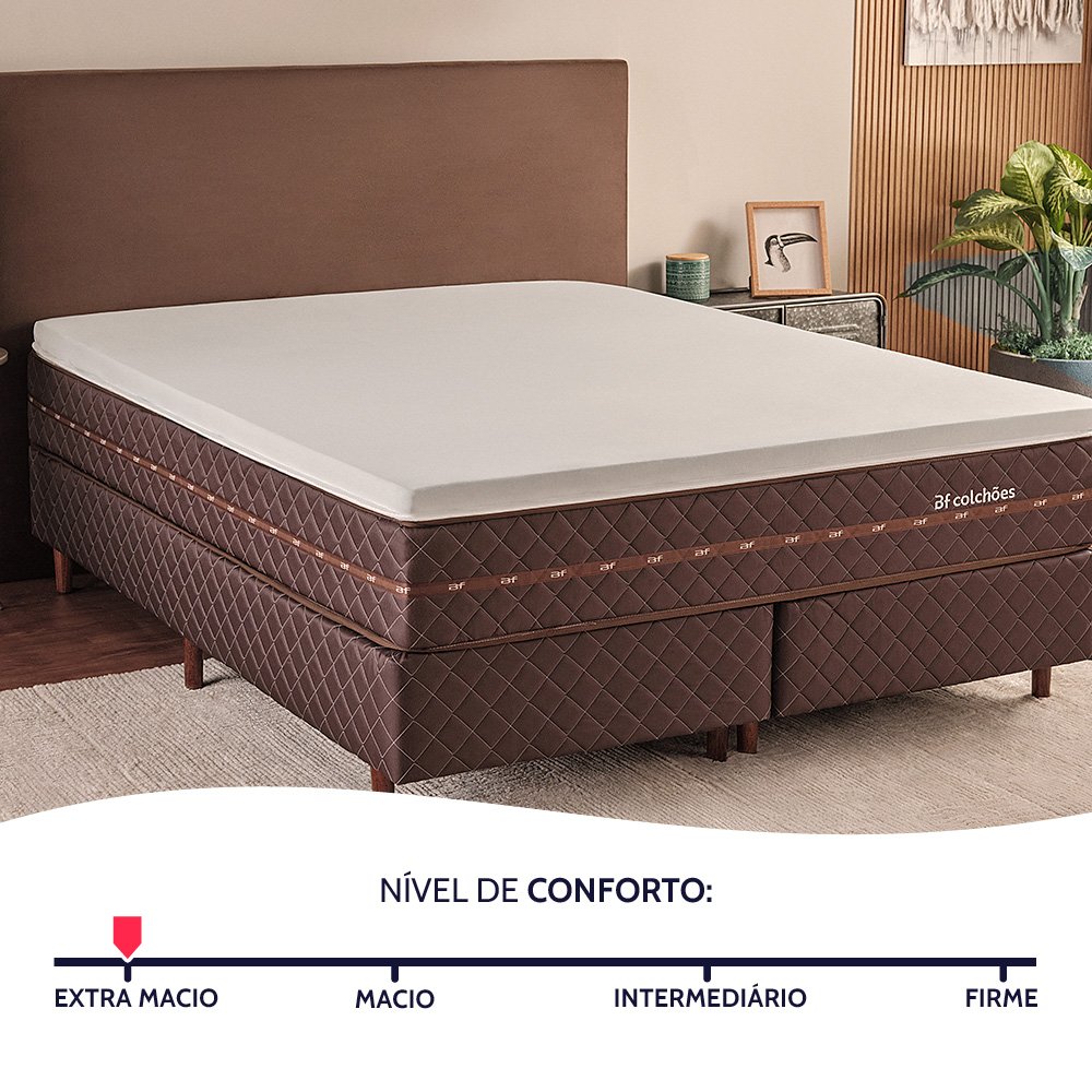 Pillow Top King de Espuma Viscoelástica Nasa Gel Sense com Capa Percal 193x203cm - Bf Colchões - 2