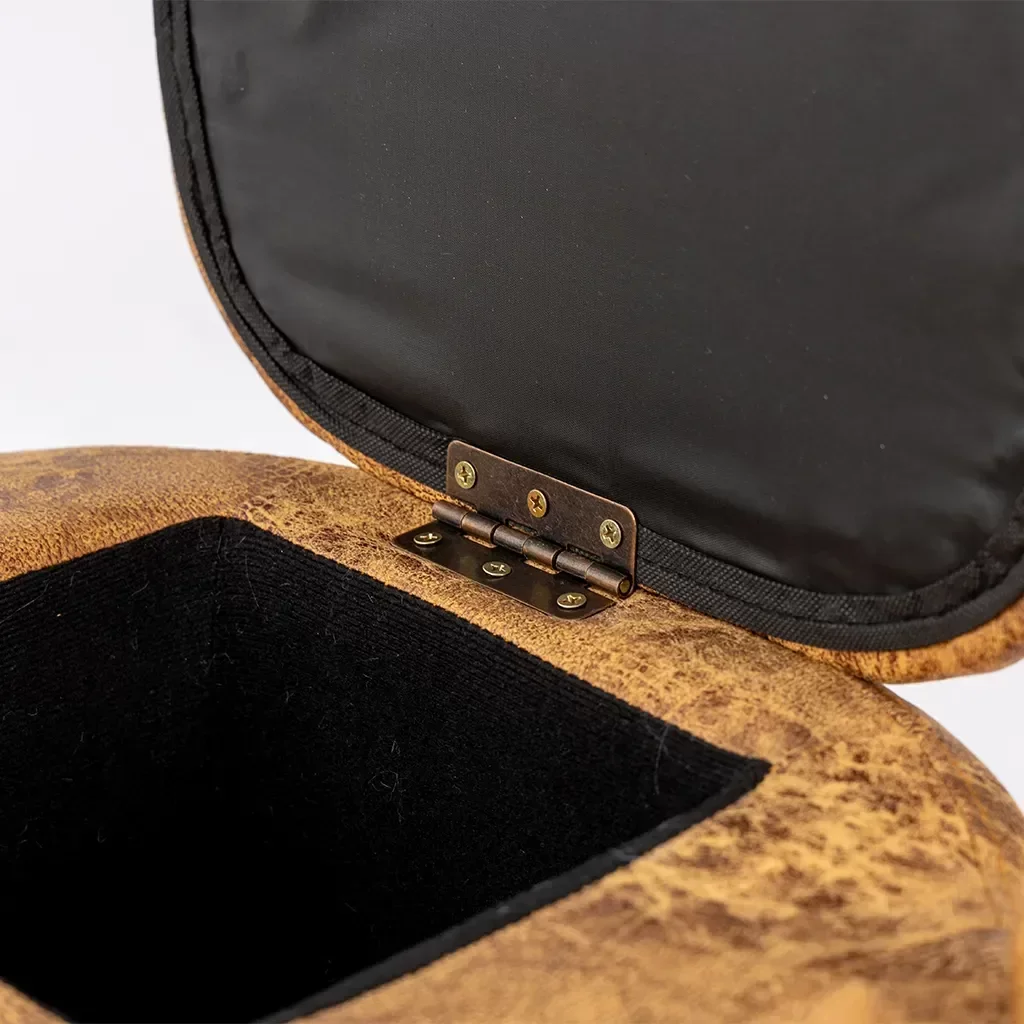 Ver imagem 2 de Puff Infantil Hipopótamo Couro Sintético e Madeira com Baú L63xa38xc32:com