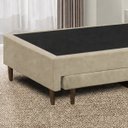 Ver imagem 2 de Base Cama Box Solteiro com Cama Auxiliar 0,96 m Laura Vilajo – Suede Bege