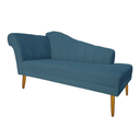 Ver imagem 3 de Recamier Divã Pés Palito para Sala Cecilia 1.60cm Suede Azul Royal - Incasa Decor
