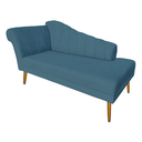 Ver imagem 5 de Recamier Divã Pés Palito para Sala Cecilia 1.60cm Suede Azul Royal - Incasa Decor