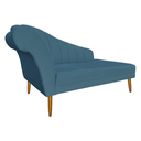 Ver imagem 4 de Recamier Divã Pés Palito para Sala Cecilia 1.60cm Suede Azul Royal - Incasa Decor