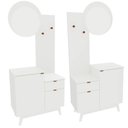 Ver imagem 2 de Conjunto para Banheiro 80cm com Espelho 2 Porta e 1 Gaveta Bn3680 Branco Tecnomobili