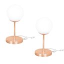 Ver imagem 1 de Kit 2 Luminárias de mesa abajur Orby Cobre