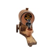 Kit Porta Cachaça Dosador Carroça Madeira barril de cerâmica - 2