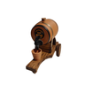 Kit Porta Cachaça Dosador Carroça Madeira barril de cerâmica - 5