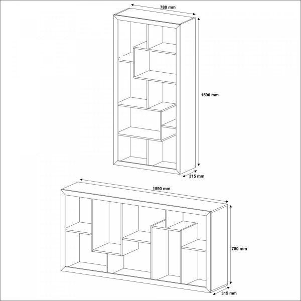 Estante Multiuso Vertical ou Horizontal 159cmx 78cm E1712 - 4