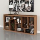 Ver imagem 1 de Estante Multiuso Vertical ou Horizontal 159CMX 78cm E1712 Marrom/Amêndoa