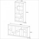 Ver imagem 4 de Estante Multiuso Vertical ou Horizontal 159CMX 78cm E1712 Marrom/Amêndoa